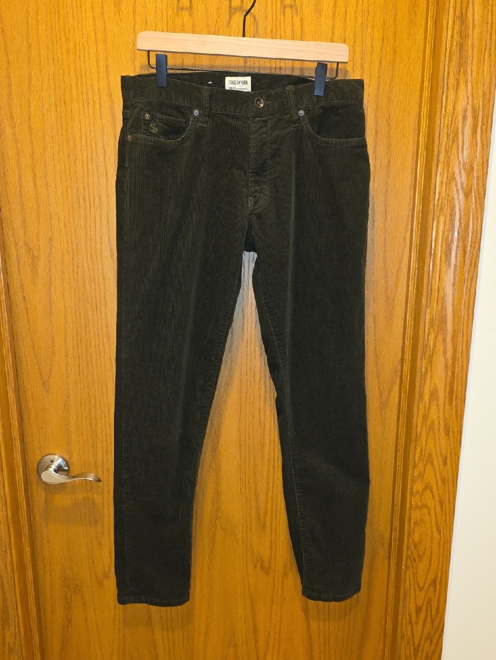 Todd Snyder Men's Corduroy Trousers in Dark Olive